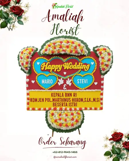 Papan Bunga Pernikahan Pinangraja